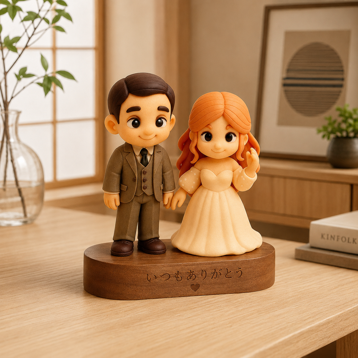 写真から作る3Dフィギュア 名入れ木製ベース付き オリジナルフィギュア プレゼント