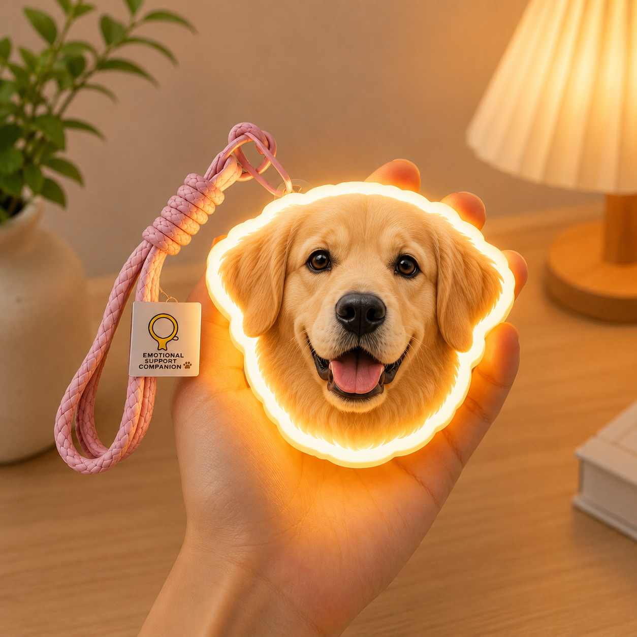 パーソナライズされたペットポートレート LED キーホルダーカスタム写真ライトアップ犬または猫キーホルダー光るアクリルバッグチャームパーソナライズされたペットメモリアルギフト - 