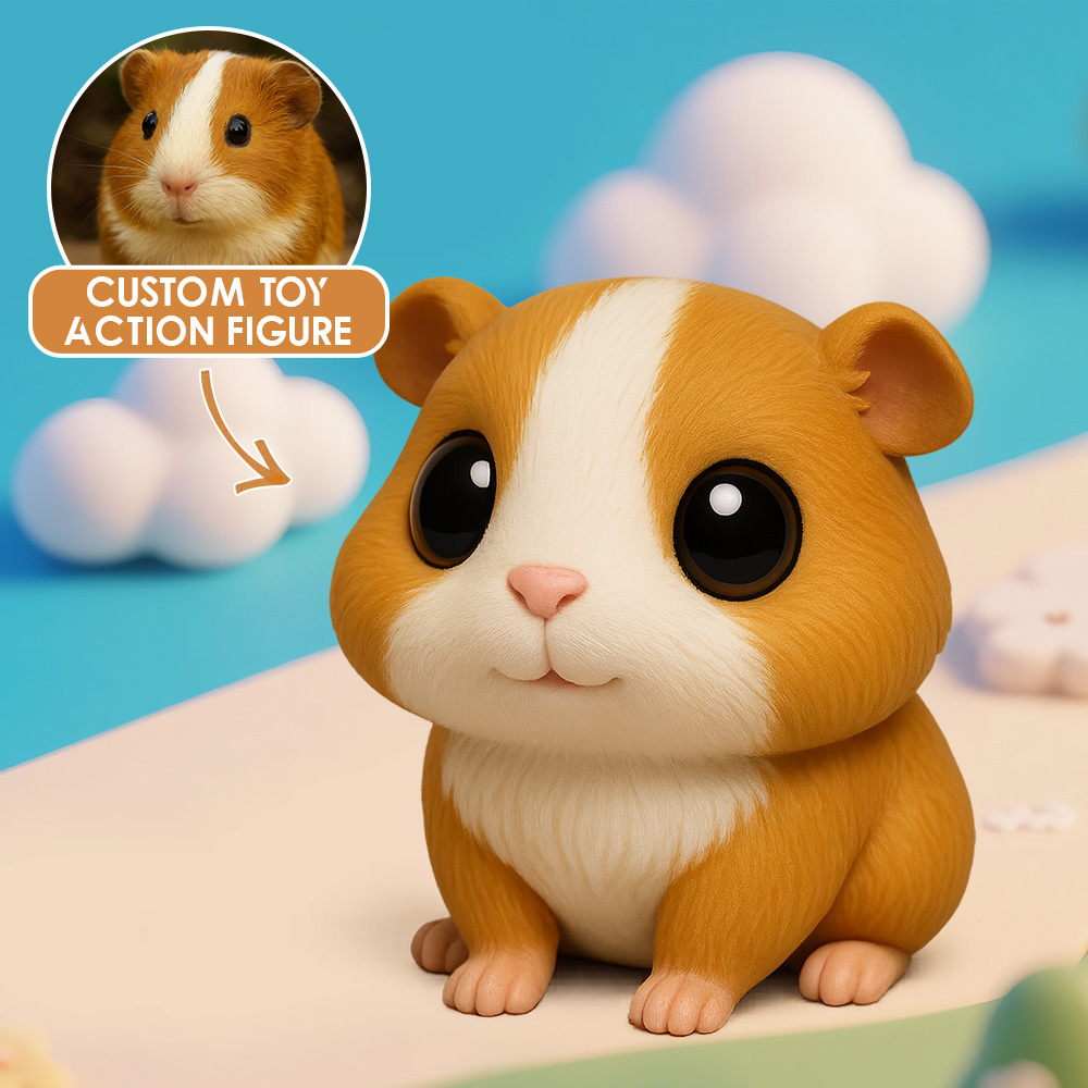 Custom 3D Figurine From Photo Personalized Action Figure Lifelike Toy Model Unique Gift For Pet Lovers