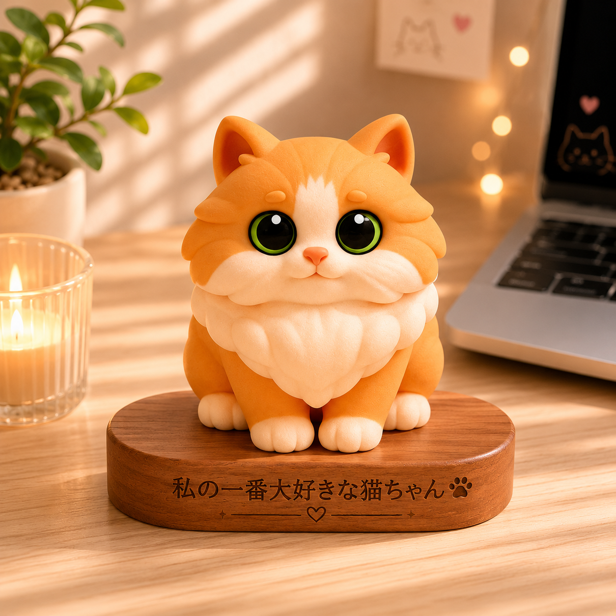 写真から作る3Dフィギュア 名入れ木製ベース付き オリジナルフィギュア プレゼント