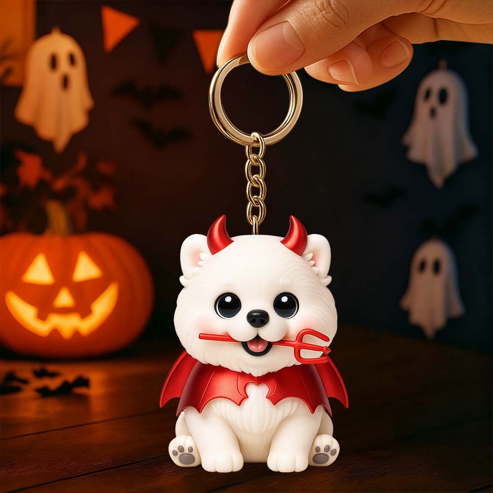 Custom 3D Figurine Keychain Halloween Family Trick or Treat Gift Gift Idea for Children