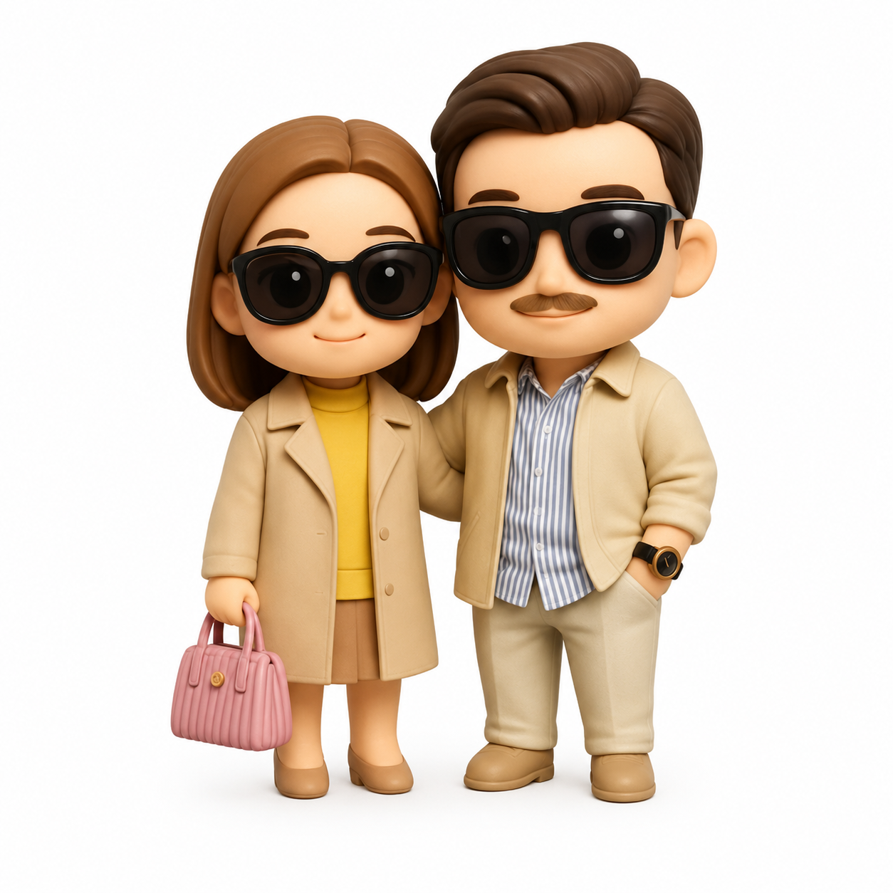 写真からのカスタム 3D フィギュア,ディスプレイケース付き,パーソナライズされたキャラクターカード,カップルや恋人へのユニークなギフト - 