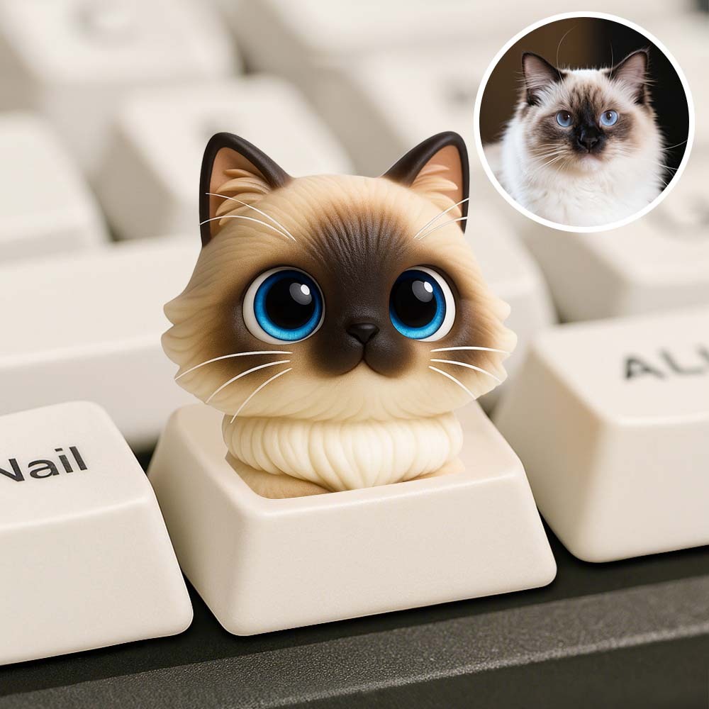 メカニカルキーボード用のカスタム3dカートゥーンキーキャップ.写真からパーソナライズされたミニバストフィギュア.9色のカラーオプション.オフィス,ゲーム,eスポーツ愛好家のためのユニークなキーボードアクセサリー. - 
