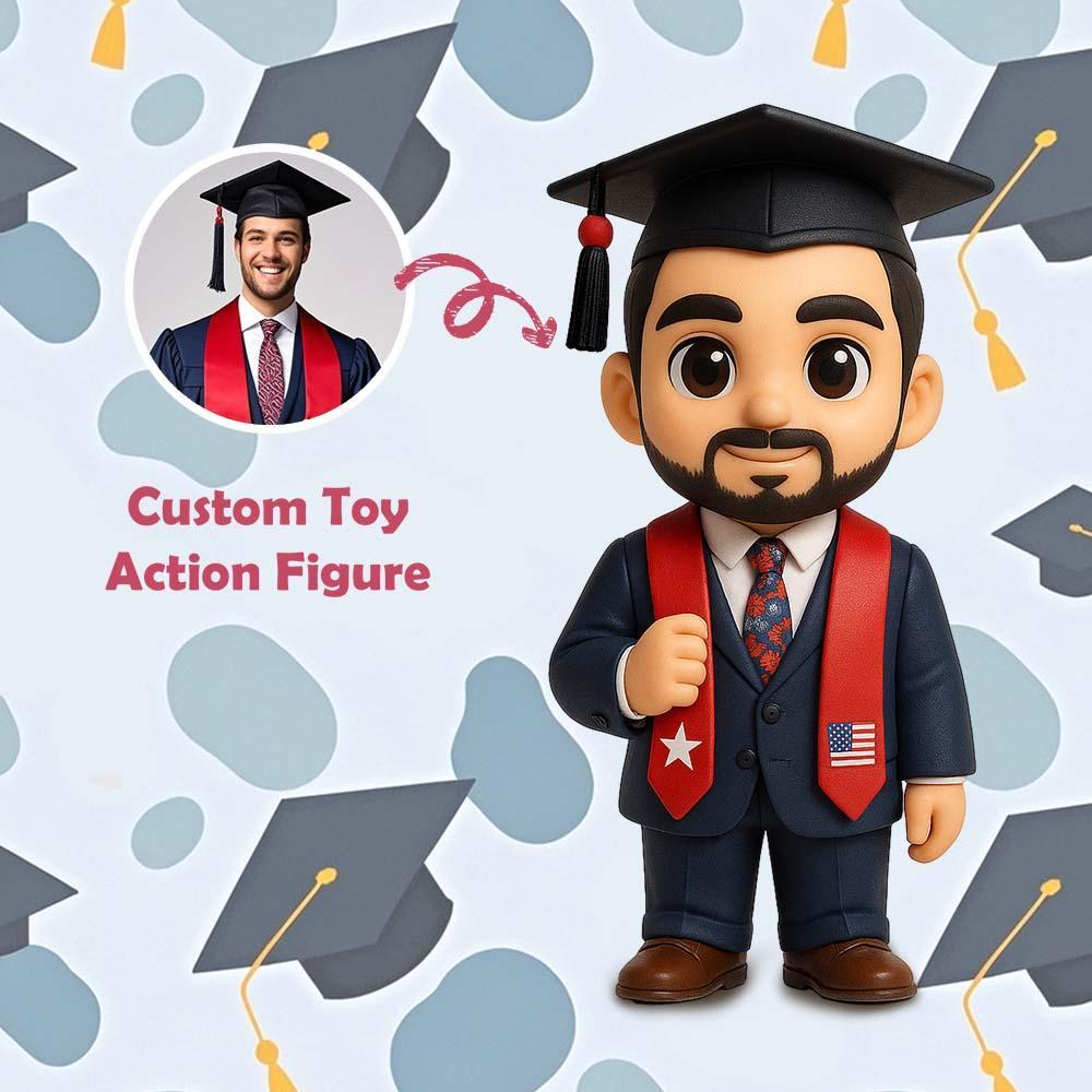 Custom 3D Action Figure From Your Photo Personalized Toy Figure to Him Custom Action Figure Graduation Gifts
