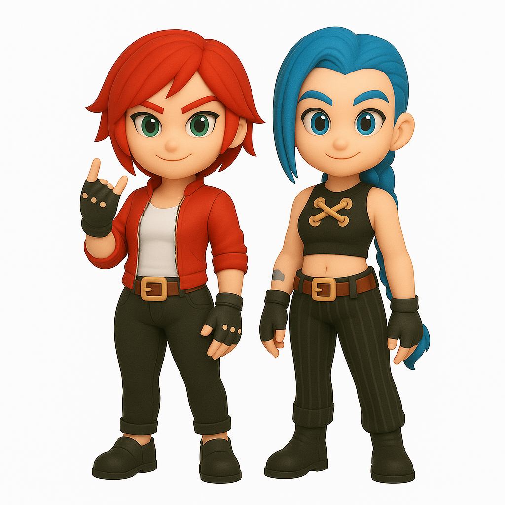 Custom 3D Chibi Figures from Two Cosplay Photos Personalized Anime Style Mini Character Models