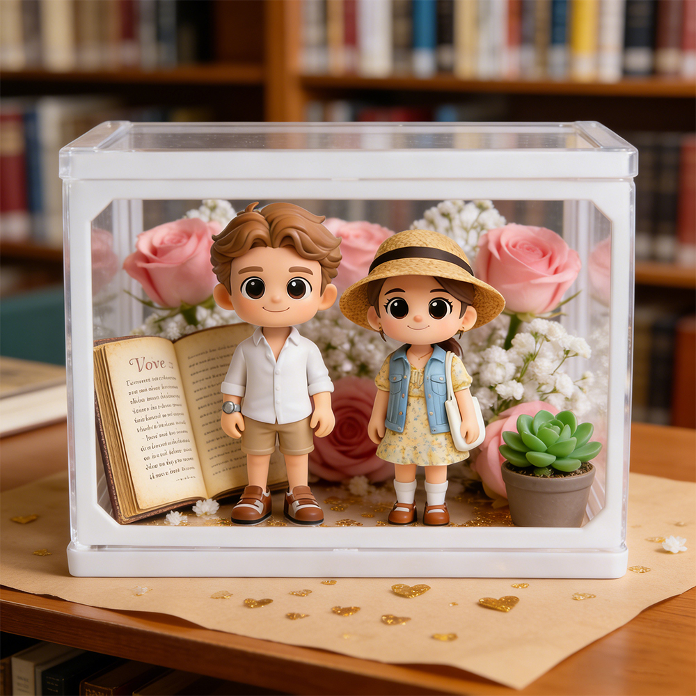 写真から作る3dフィギュアナイトライトで,二人の愛を祝いましょう.記念日の贈り物に最適です. - 