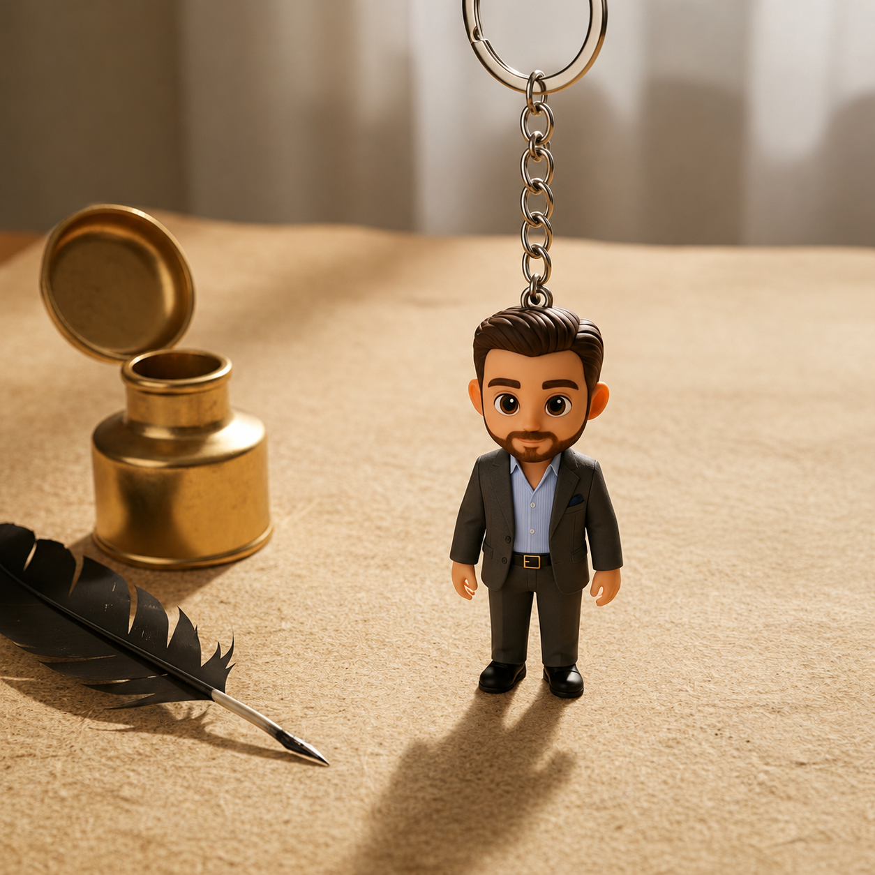 写真から作るパーソナライズされた3Dフィギュアキーホルダー お父さんへの特別な父の日ギフト