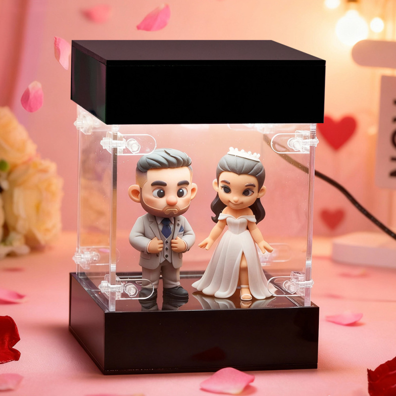カスタム3dフィギュアプレミアムアクリルライトボックスディスプレイ