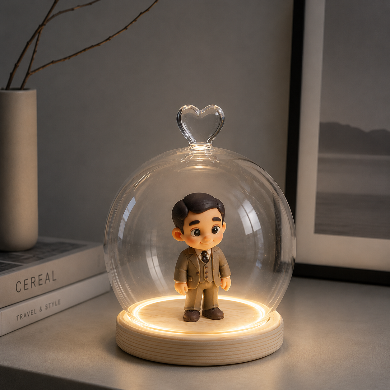 カスタム 3D フォトフィギュアナイトライトパーソナライズされたフォトランプユニークな記念日誕生日ギフトカップルの部屋の装飾 - 