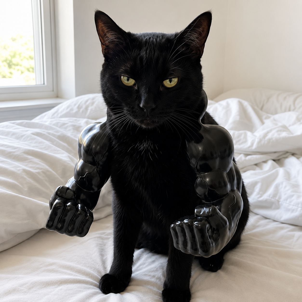 3Dプリントされた面白いペットの筋肉腕首アクセサリー猫と犬用 - 