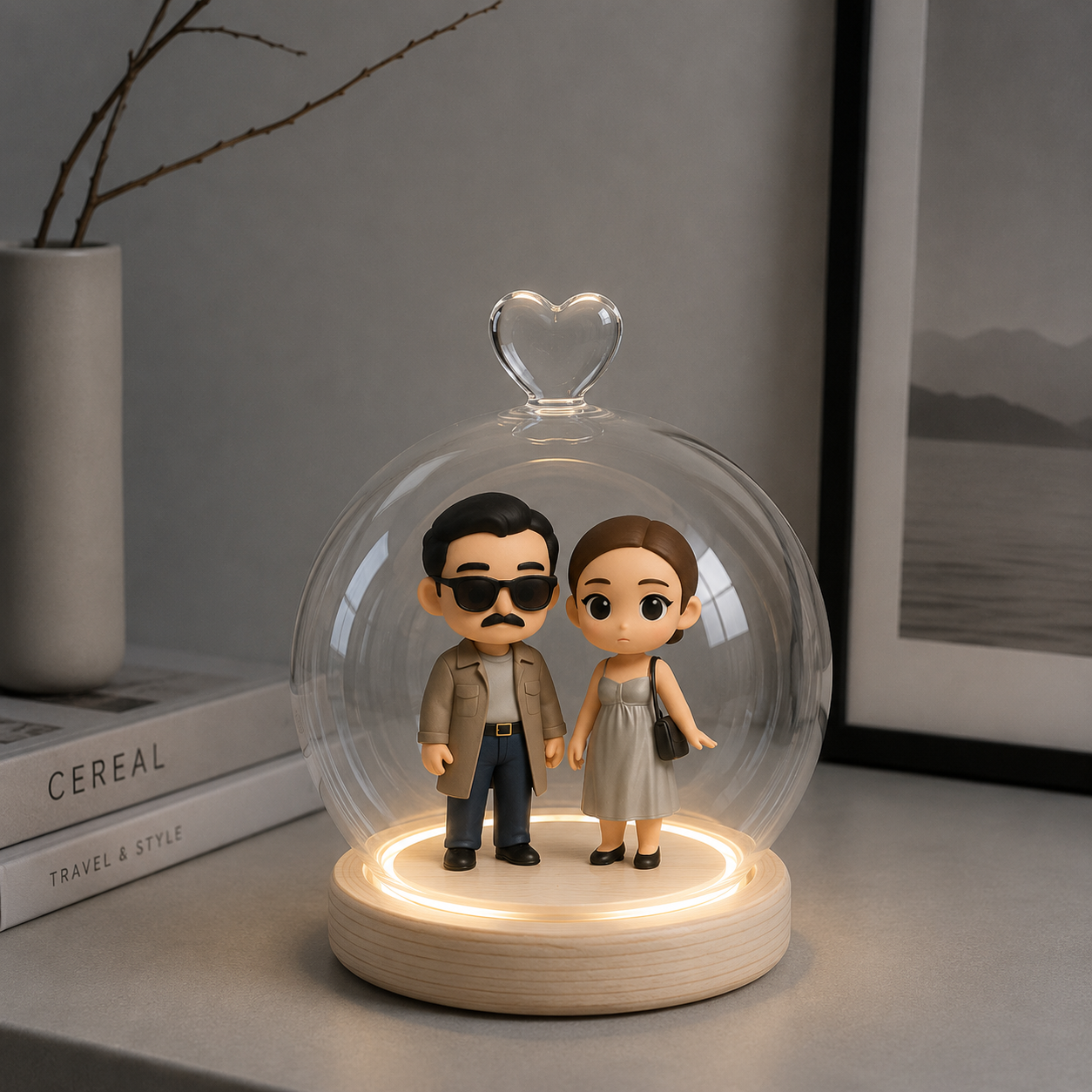 カスタム 3D フォトフィギュアナイトライトパーソナライズされたフォトランプユニークな記念日誕生日ギフトカップルの部屋の装飾