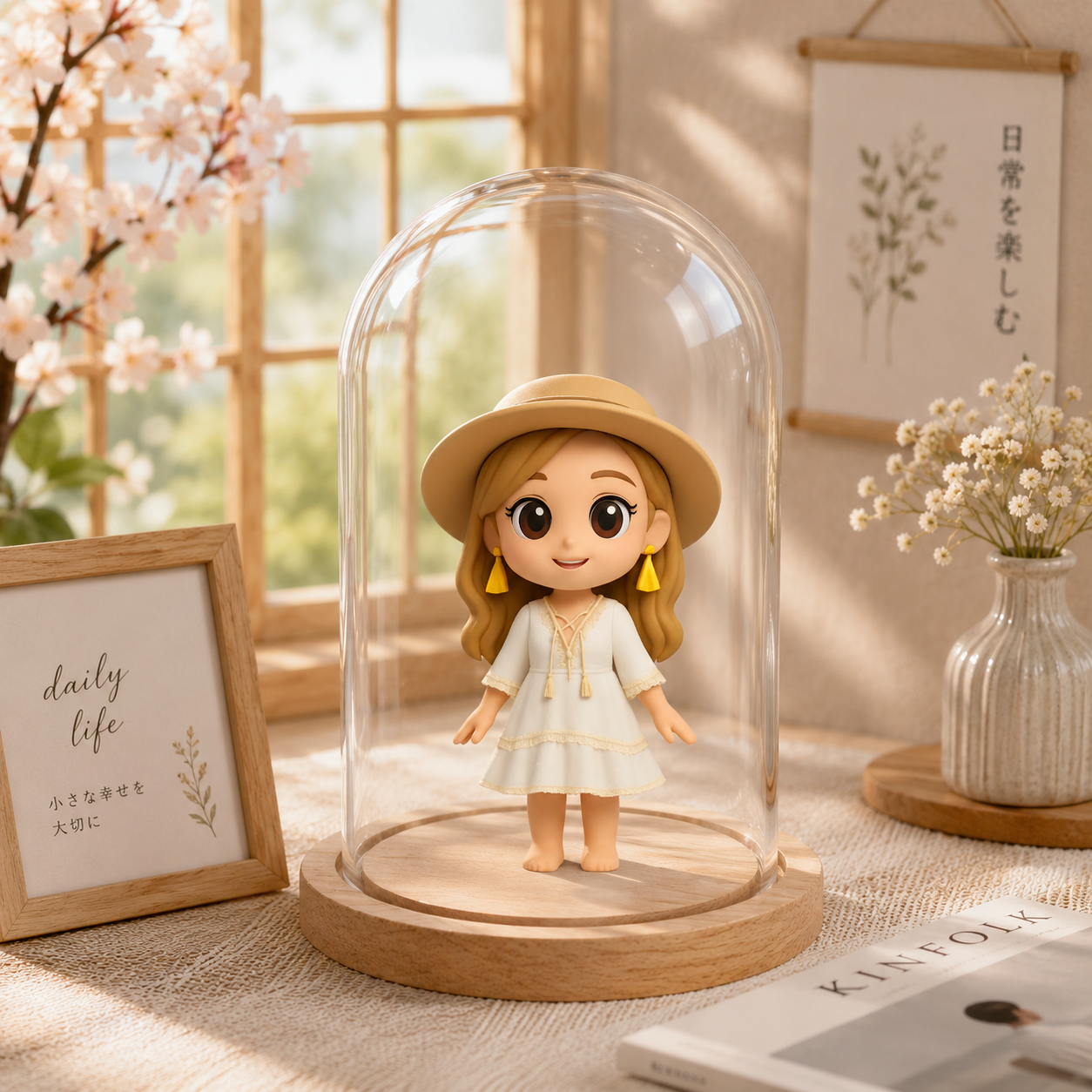 写真から作るオーダーメイド3Dフィギュア ケース付き 結婚祝い・結婚記念日の特別なギフト インテリアにも最適