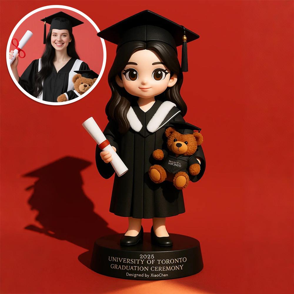 Personalized Graduation Gift Figurine Mini You from Real Picture Graduation Action Figure