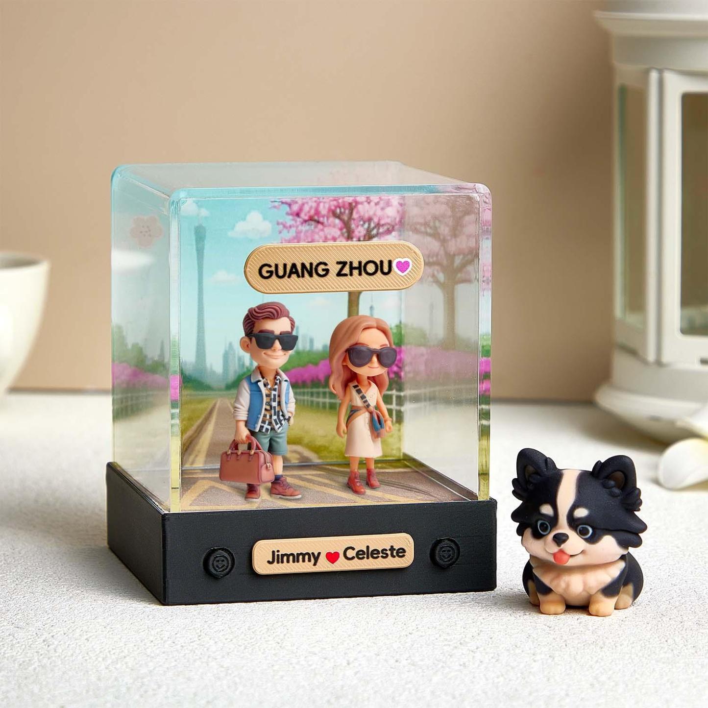 Custom 3D Action Figure Acrylic Box Decoration From Your Photo Personalized Background Toy Figure Custom Action Figure Gifts For Him/Her - soufeelus