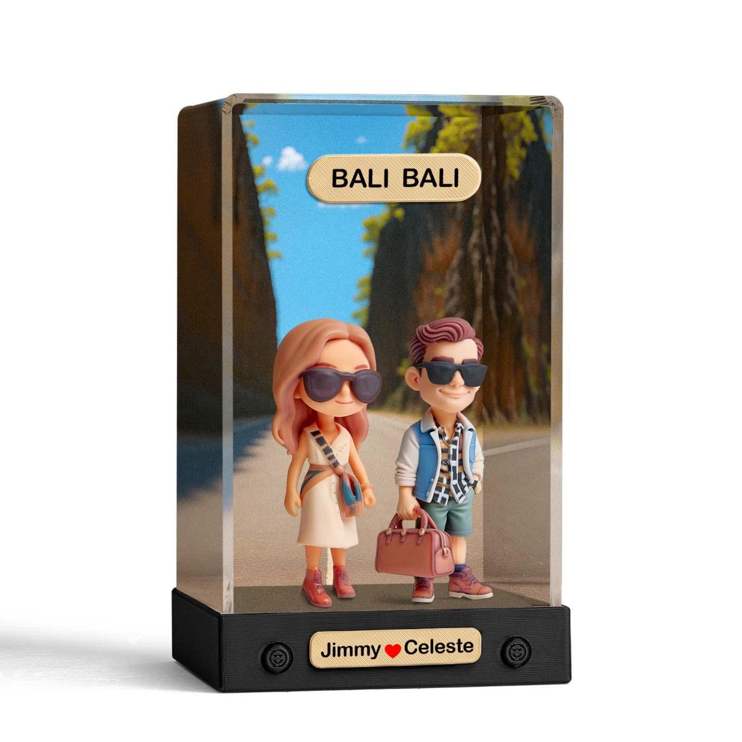 Custom 3D Action Figure Acrylic Box Decoration From Your Photo Personalized Background Toy Figure Custom Action Figure Gifts For Him/Her - soufeelus