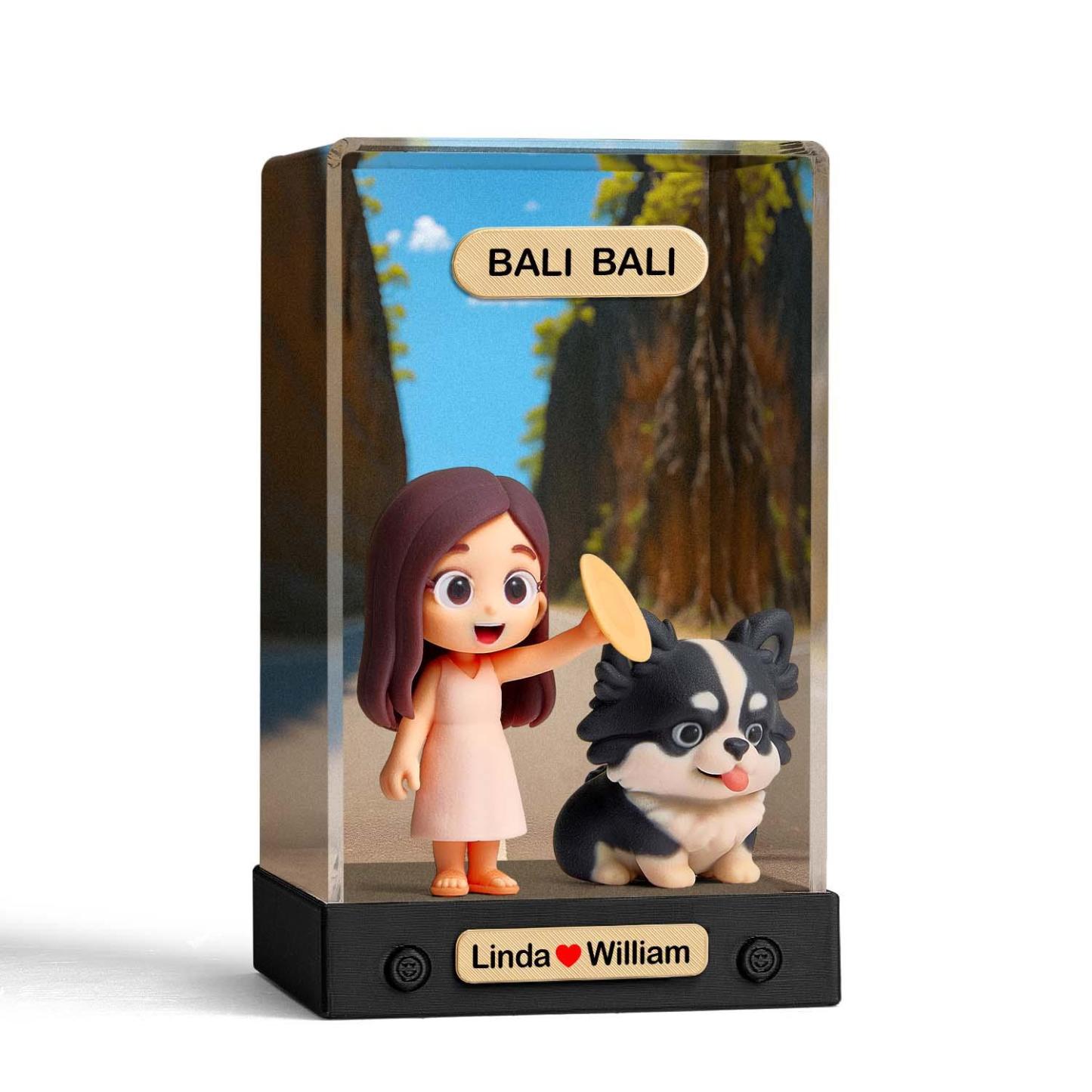 Custom 3D Action Figure Acrylic Box Decoration From Your Photo Personalized Background Toy Figure Custom Action Figure Gifts For Him/Her - soufeelus