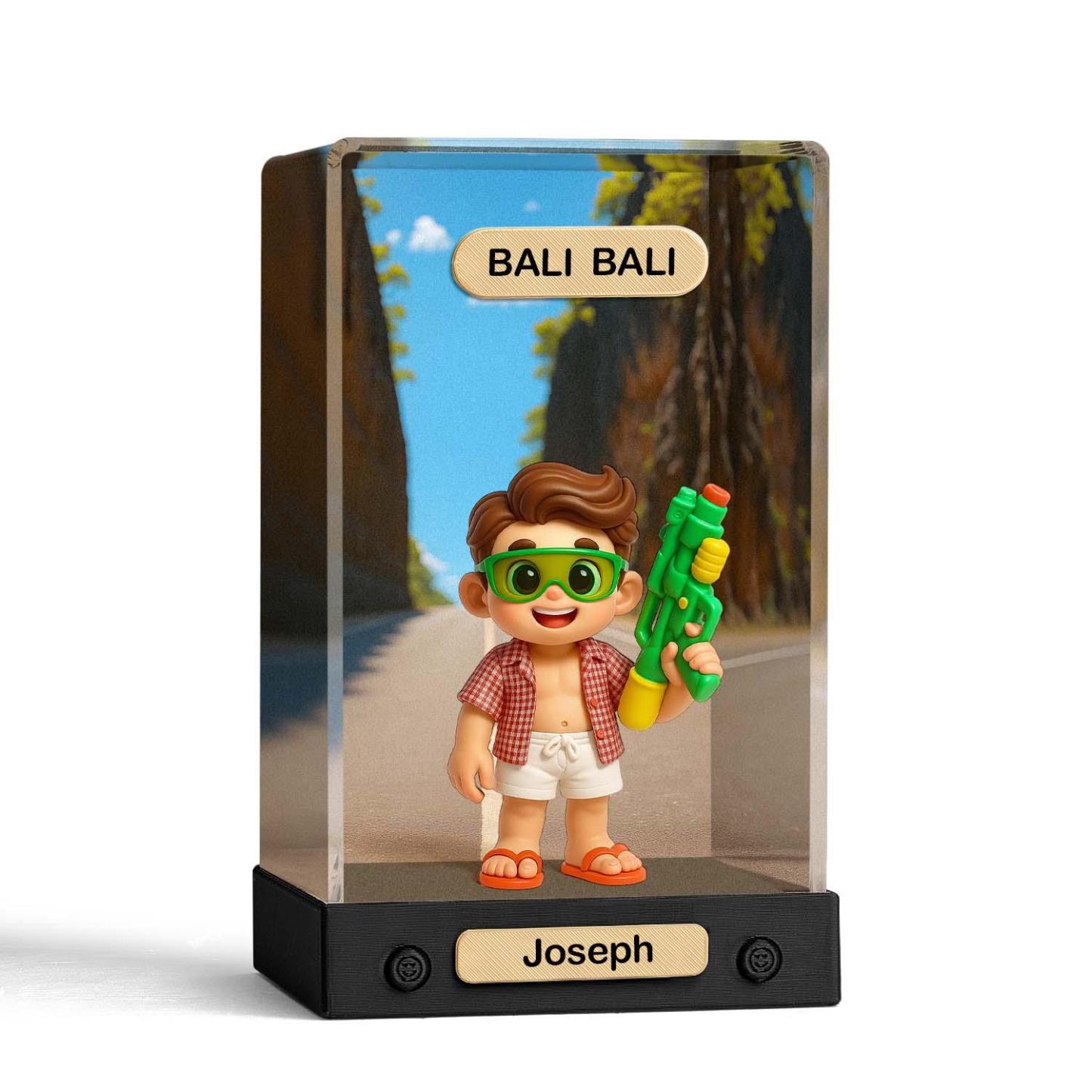 Custom 3D Action Figure Acrylic Box Decoration From Your Photo Personalized Background Toy Figure Custom Action Figure Gifts For Him/Her - soufeelus