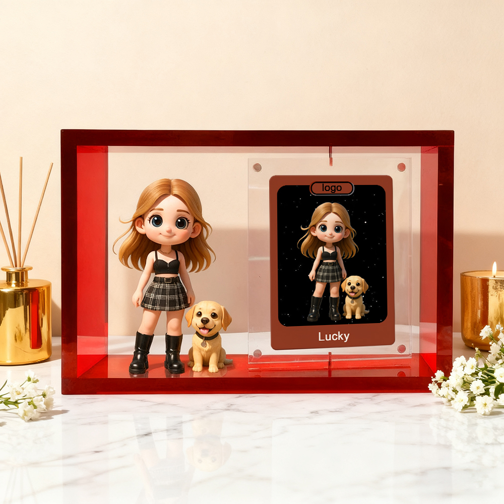 Custom 3D Cartoon Figure With Display Box And Card Personalized Gift Collectible