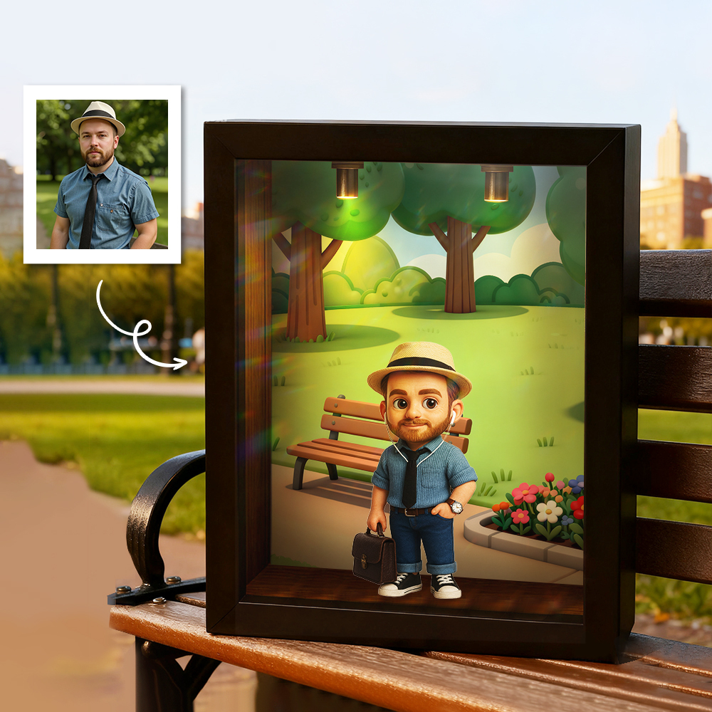 カスタム3dフィギュアジオラマフレームディスプレイケース(スポットライトと防塵設計付き)diyギフト - 