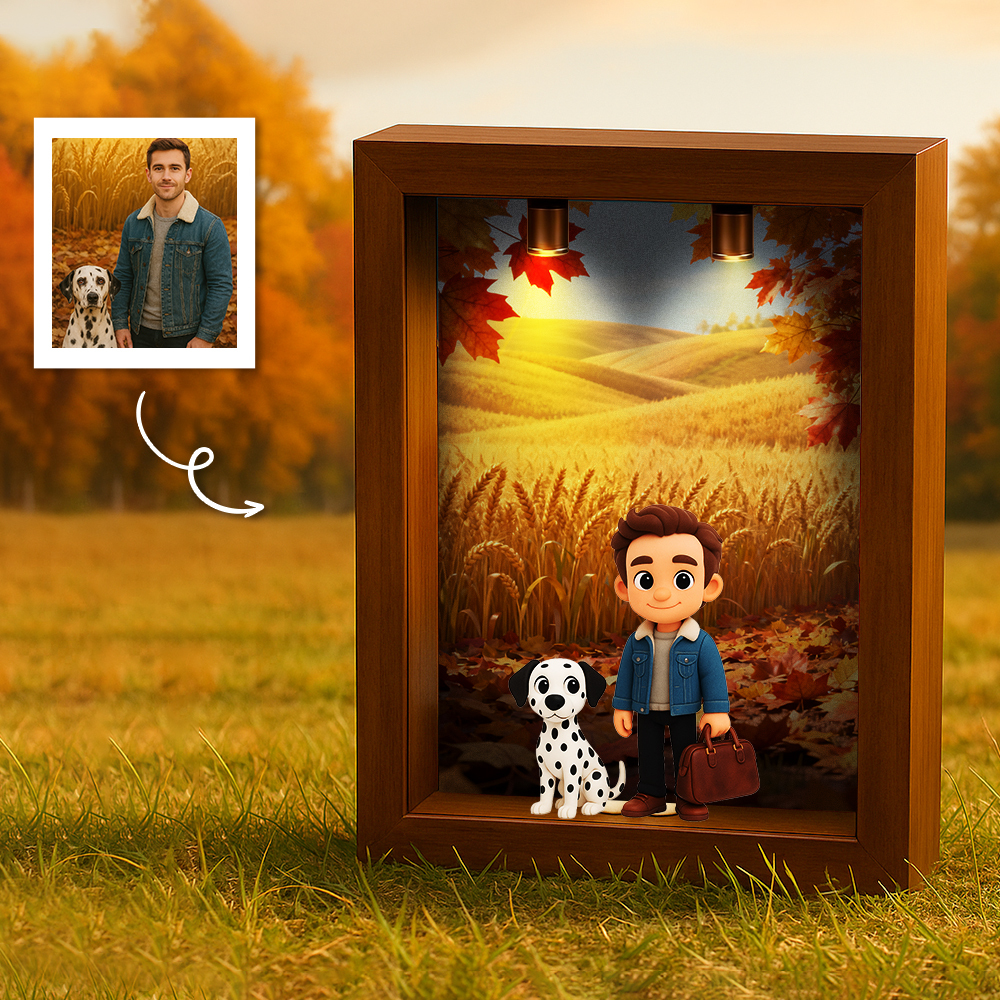 カスタム3dフィギュアジオラマフレームディスプレイケース(スポットライトと防塵設計付き)diyギフト - 