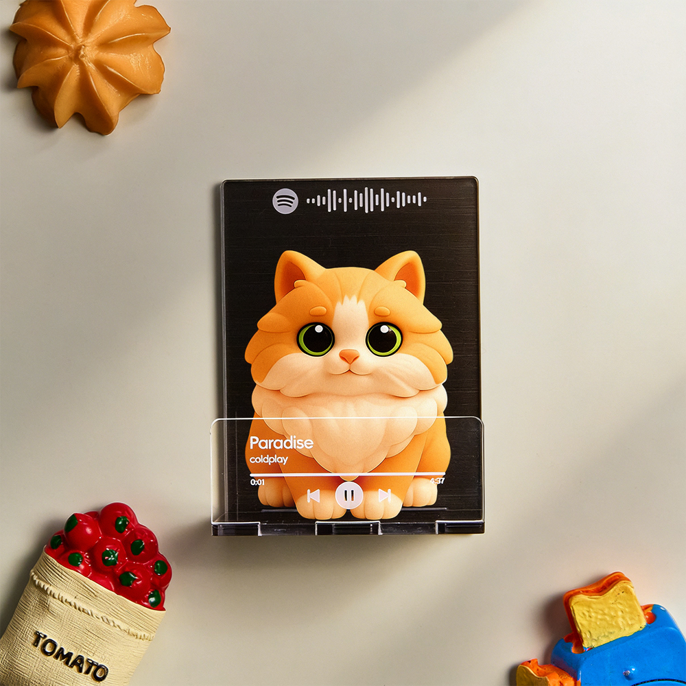 Custom 3D Action Figure from Your Photo Personalized Music Code Fridge Magnet Unique & Memorable Gift for Lovers, Boyfriends, Girlfriends