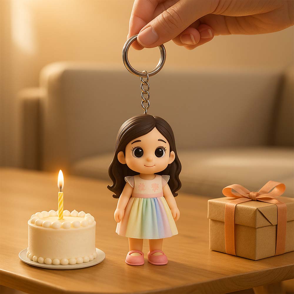 あなたの写真からカスタム3dアクションフィギュアキーホルダーパーソナライズされたおもちゃのフィギュア誕生日のためのユニークなギフト