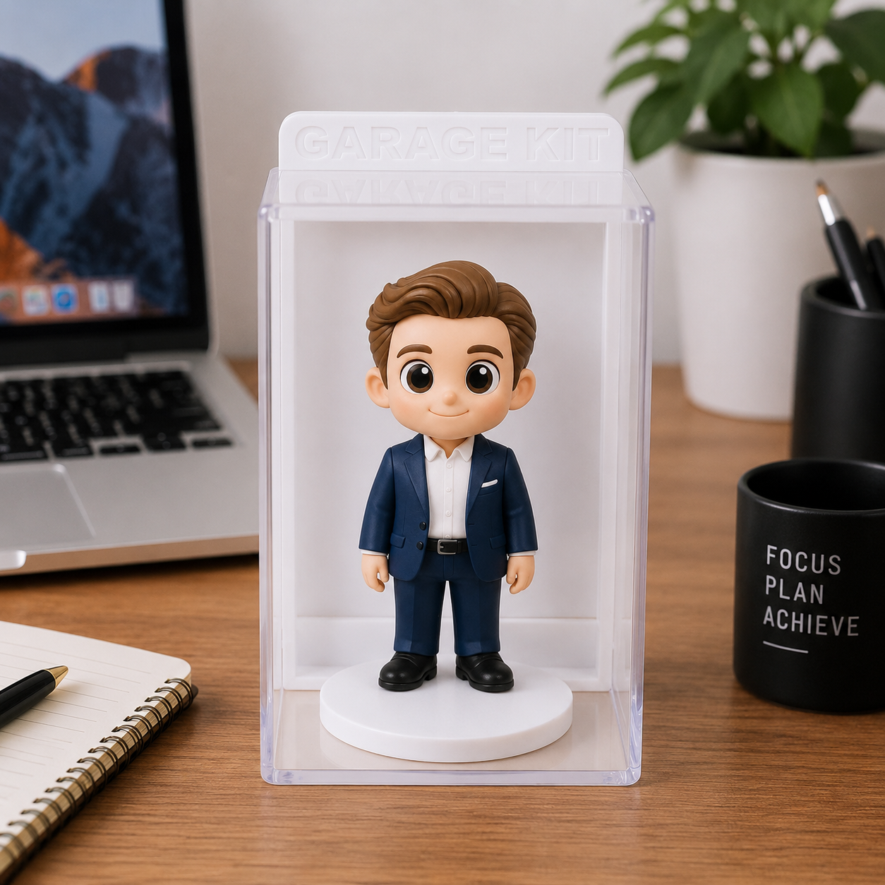 写真からのカスタム 3D フィギュア,ディスプレイケース付き,パーソナライズされたキャラクターカード,カップルや恋人へのユニークなギフト - 