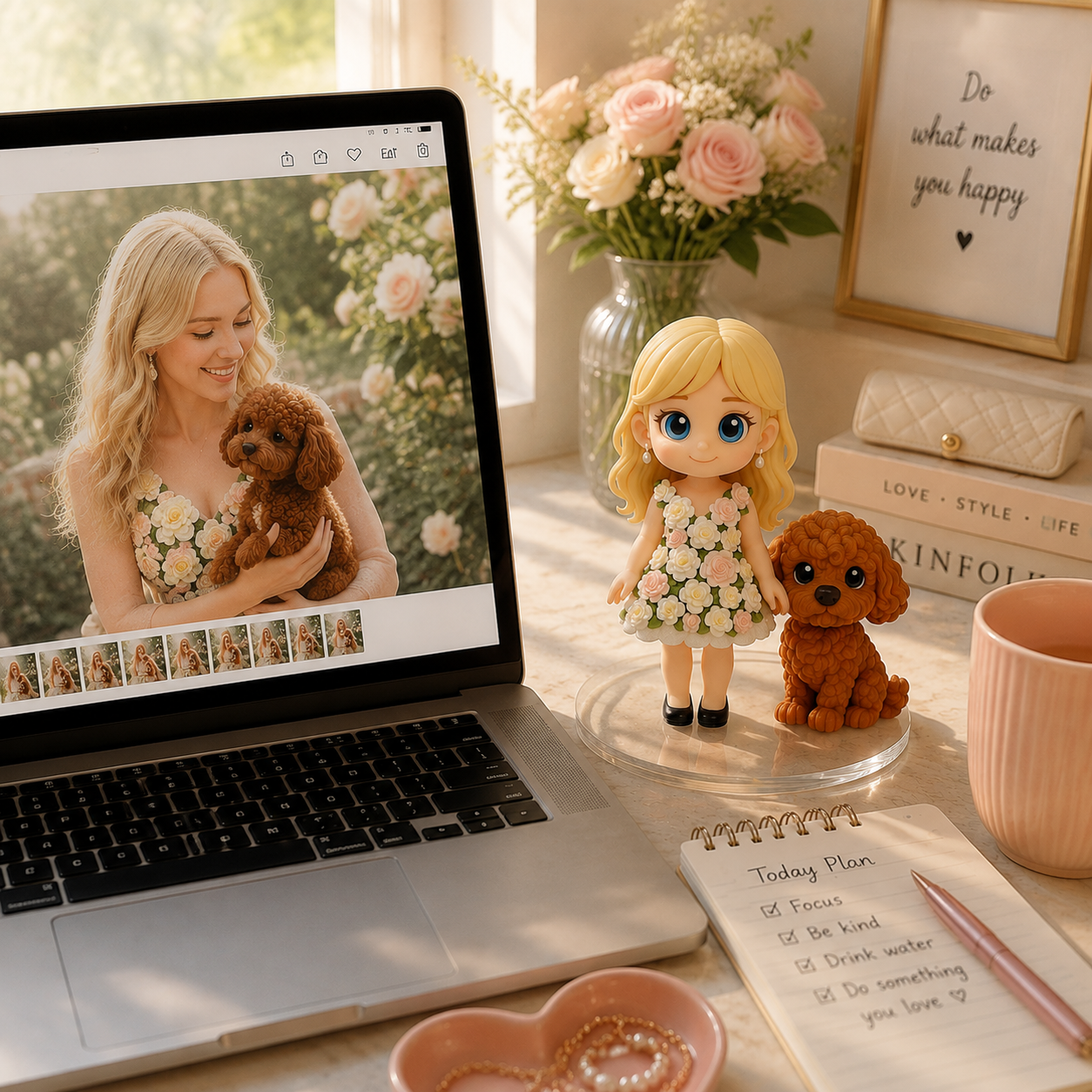 写真からのカスタム 3D フィギュア デスク用 パーソナライズされたミニ置物 カップル,家族,ペットへのギフト - 