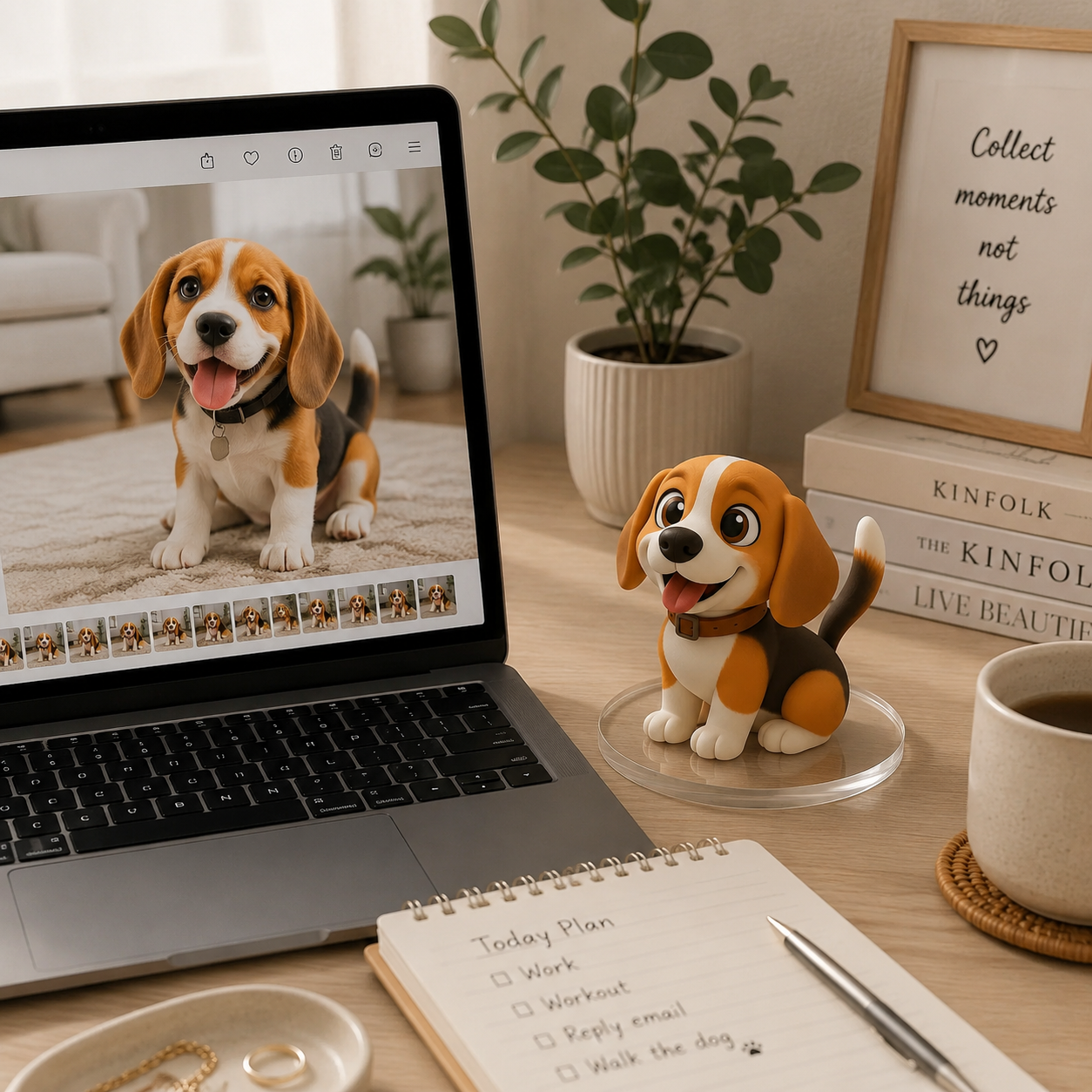 写真からのカスタム 3D フィギュア デスク用 パーソナライズされたミニ置物 カップル,家族,ペットへのギフト - 