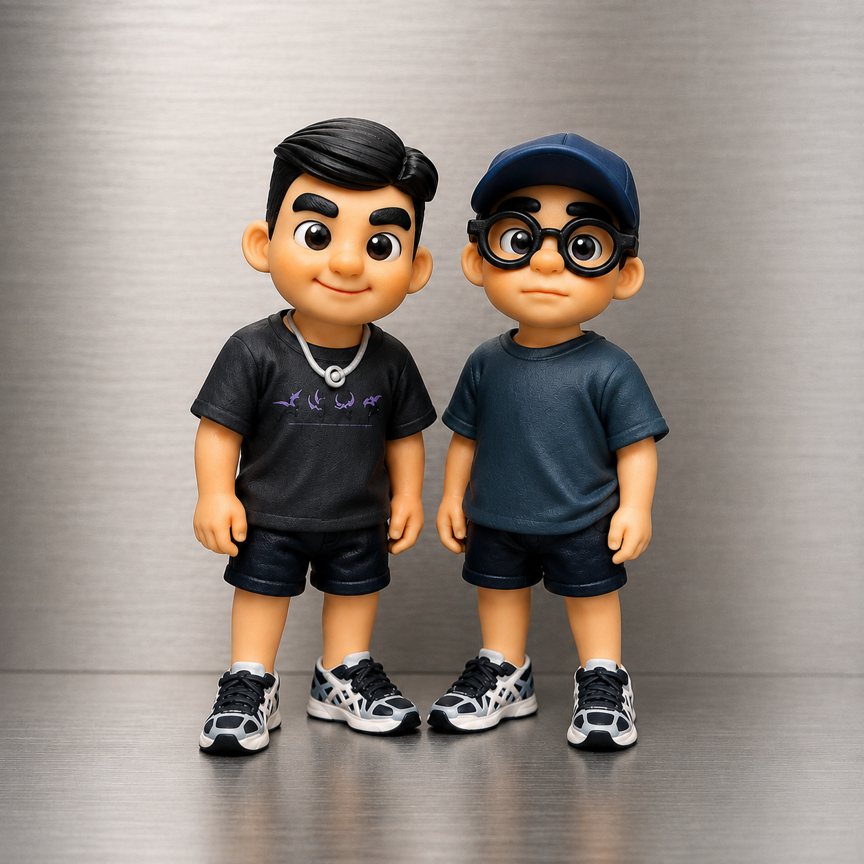 写真からパーソナライズされた 3D フィギュア カスタム ミニ 3D プリントフィギュア カップル,兄弟,姉妹へのユニークなギフト - 
