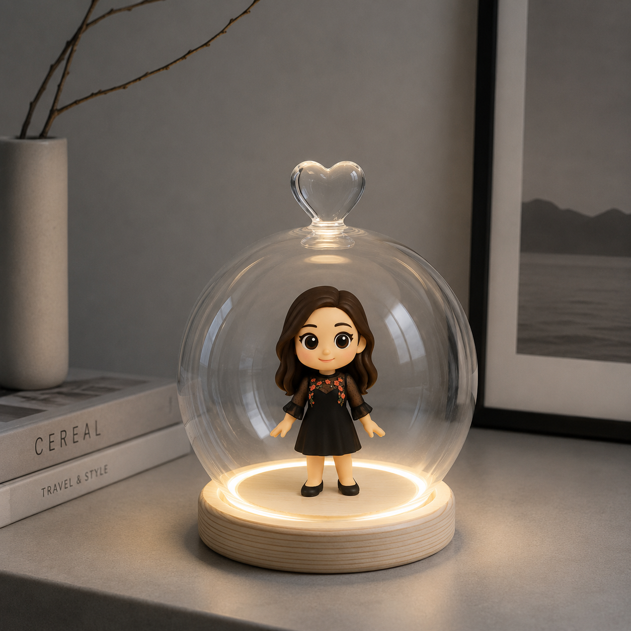 カスタム 3D フォトフィギュアナイトライトパーソナライズされたフォトランプユニークな記念日誕生日ギフトカップルの部屋の装飾 - 