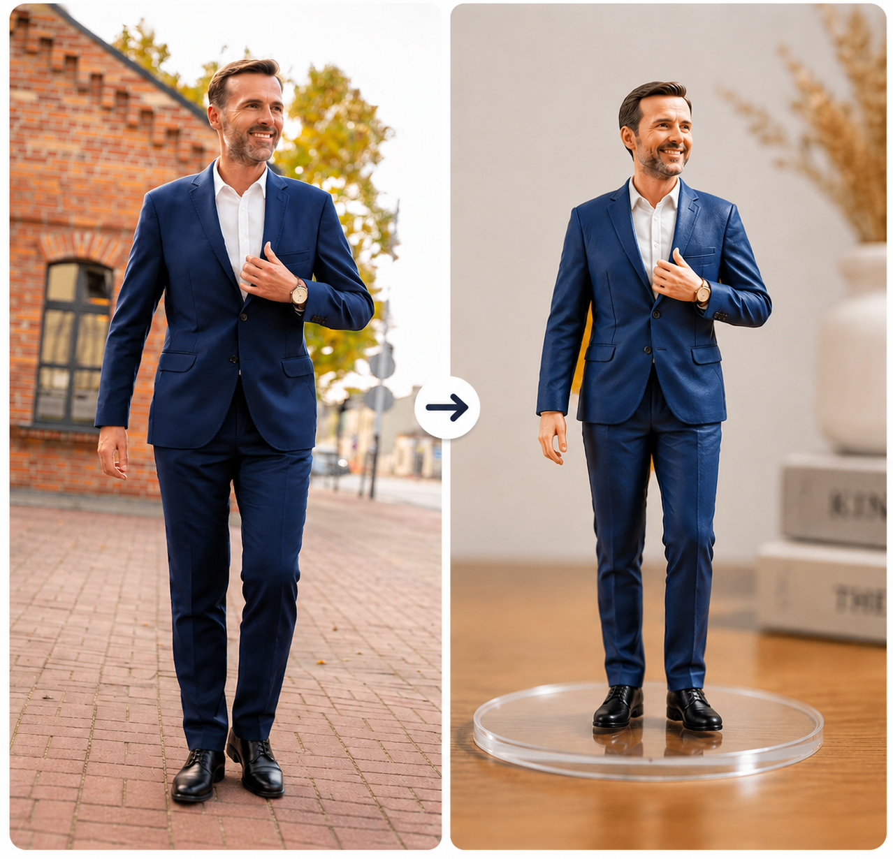 写真から作成するカスタム3Dフィギュア,パーソナライズされたリアルな3Dフィギュア,プレミアムオフィスデスク装飾ギフト - 
