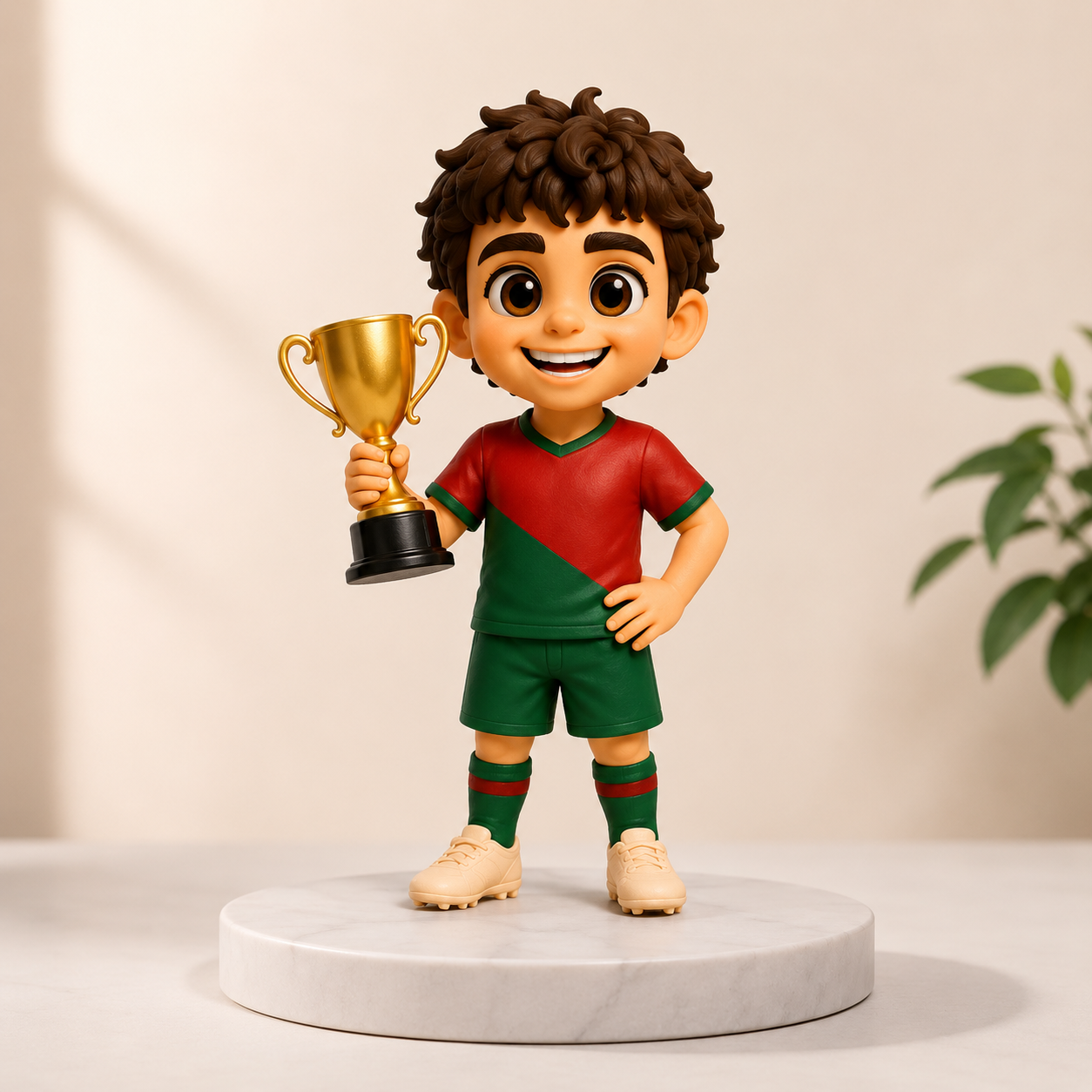 カスタムサッカーカップルの置物,ボーイフレンドへのパーソナライズされたサッカーギフト - 