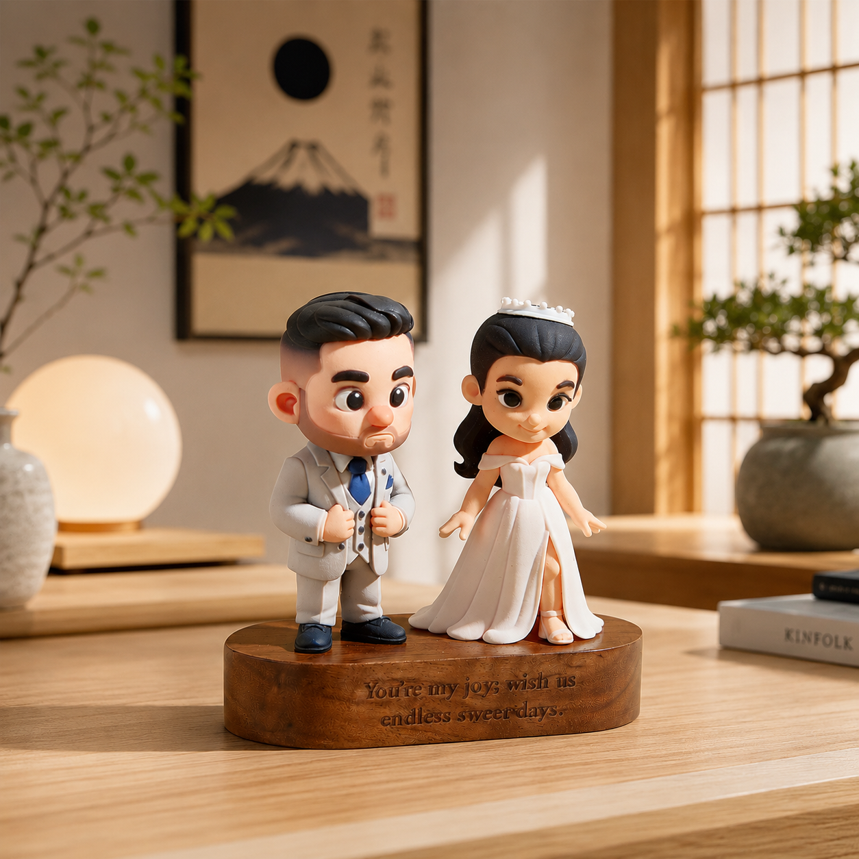 写真から作る3Dフィギュア 名入れ木製ベース付き オリジナルフィギュア プレゼント