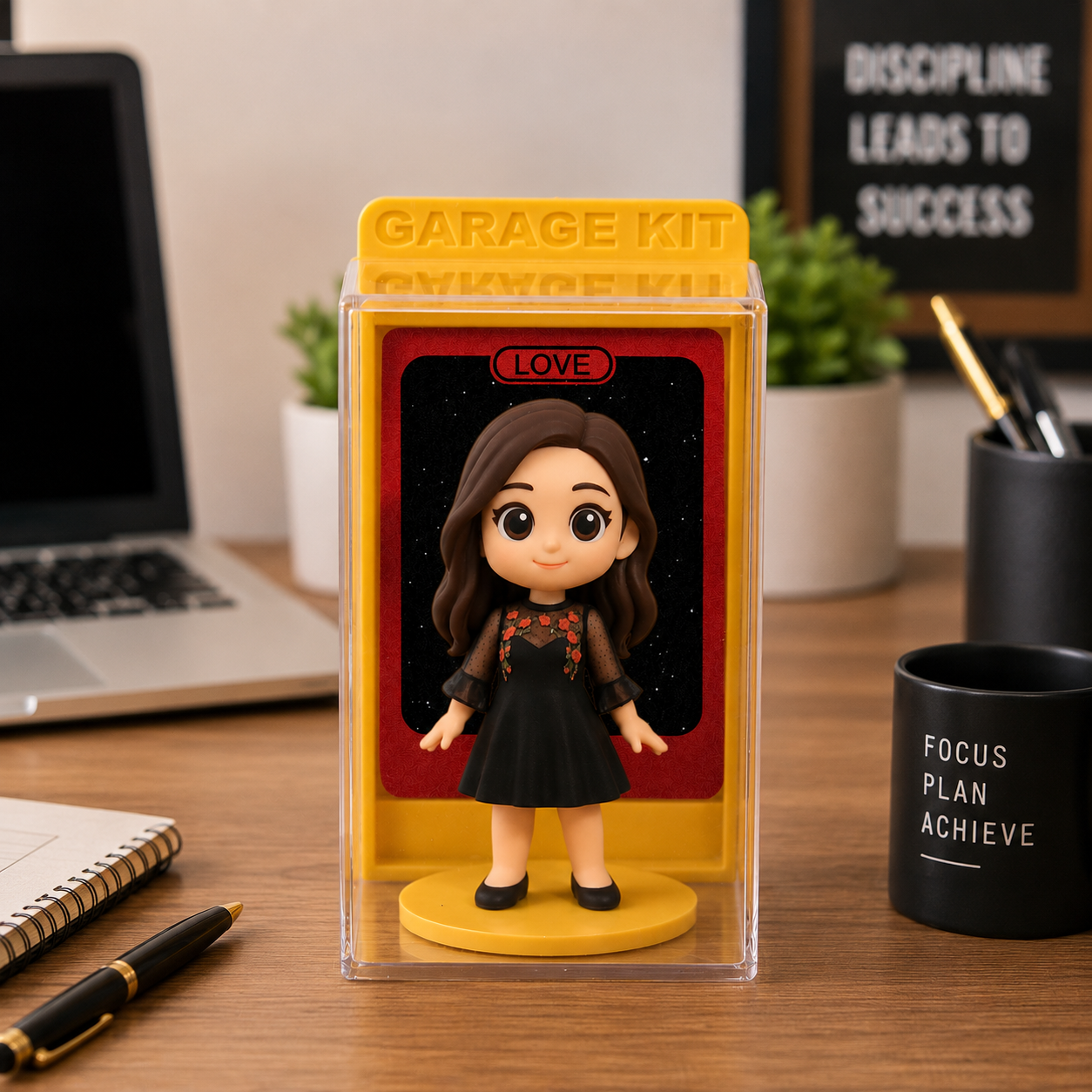 写真からのカスタム 3D フィギュア,ディスプレイケース付き,パーソナライズされたキャラクターカード,カップルや恋人へのユニークなギフト - 