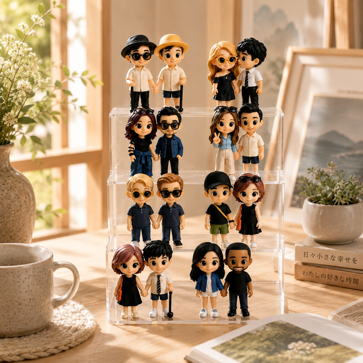 写真からカスタム3dフィギュア パーソナライズされた3dモデリングギフト 手作りミニキャラクター記念品