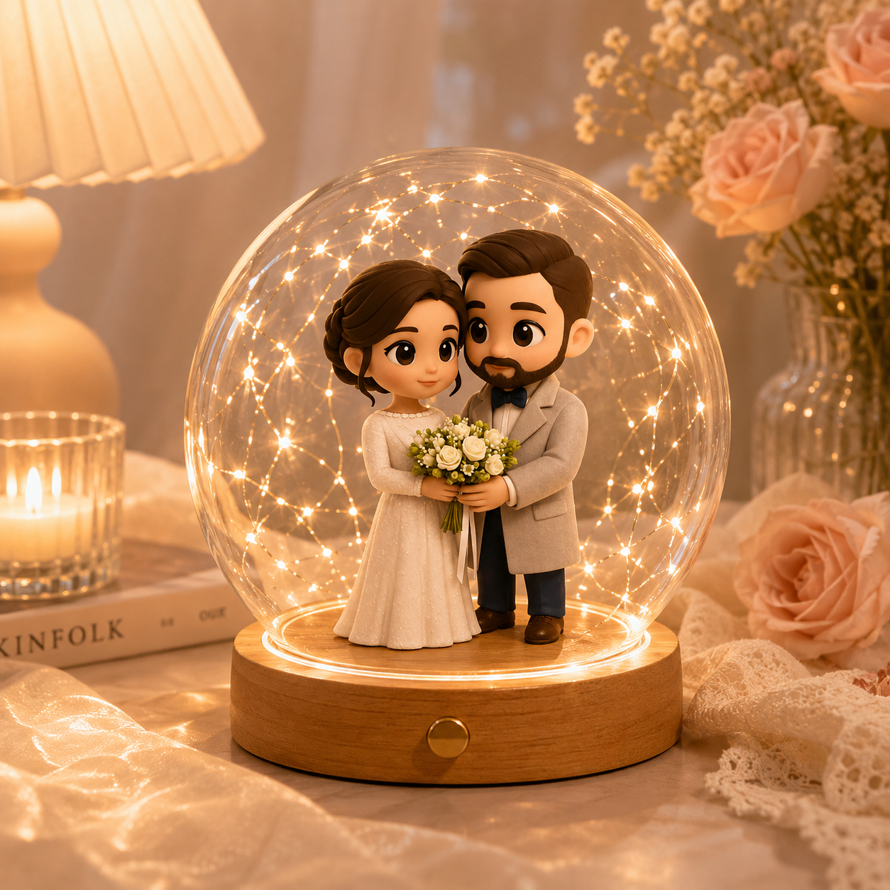 写真からのカスタム 3D フィギュアナイトライトパーソナライズされた 3D フィギュアランプ恋人へのユニークなギフト - 