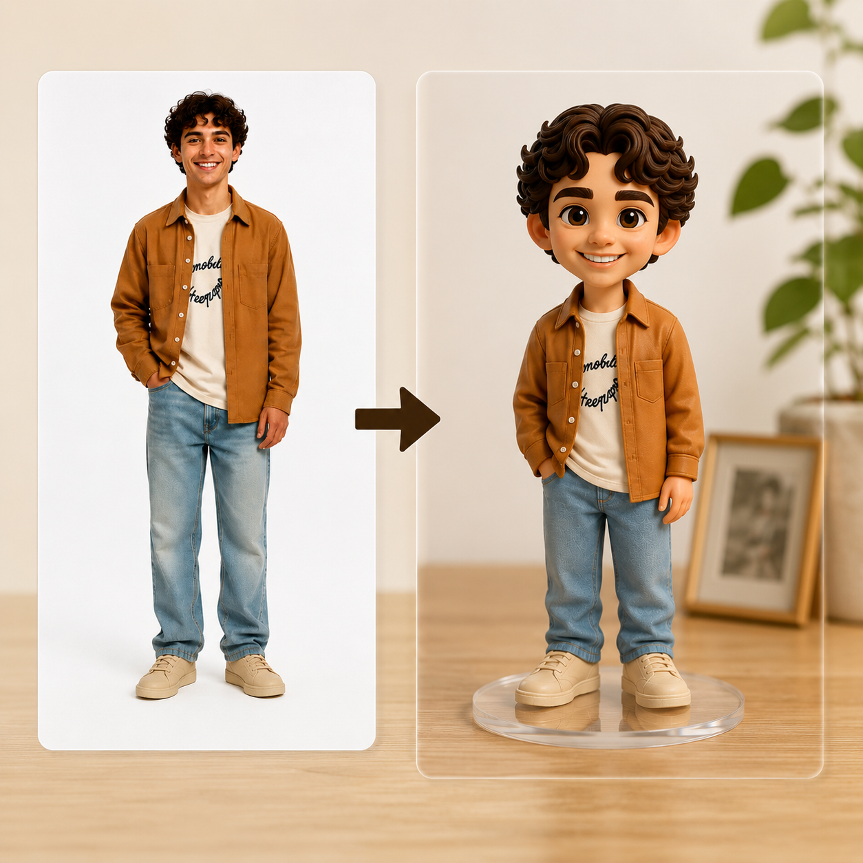 写真からカスタム3dフィギュア パーソナライズされた3dモデリングギフト 手作りミニキャラクター記念品