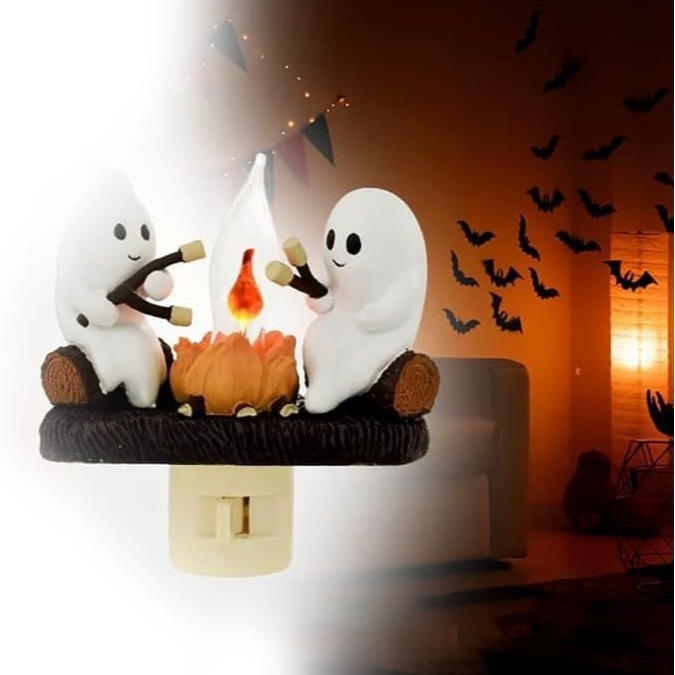 ハロウィンゴーストナイトライトかわいい不気味なランプ樹脂置物家の