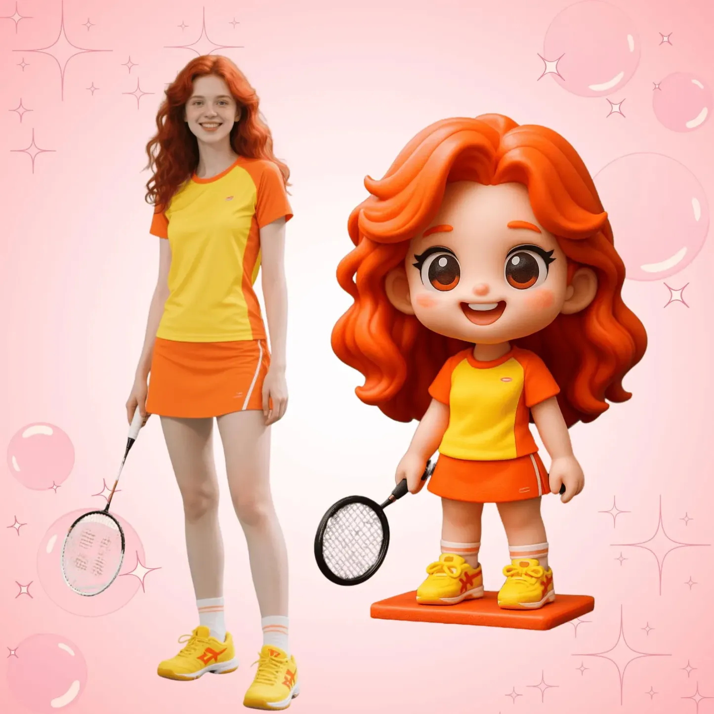 Custom 3D Sports Action Figure Made from Your Photo Perfect Gift for Sport Lovers