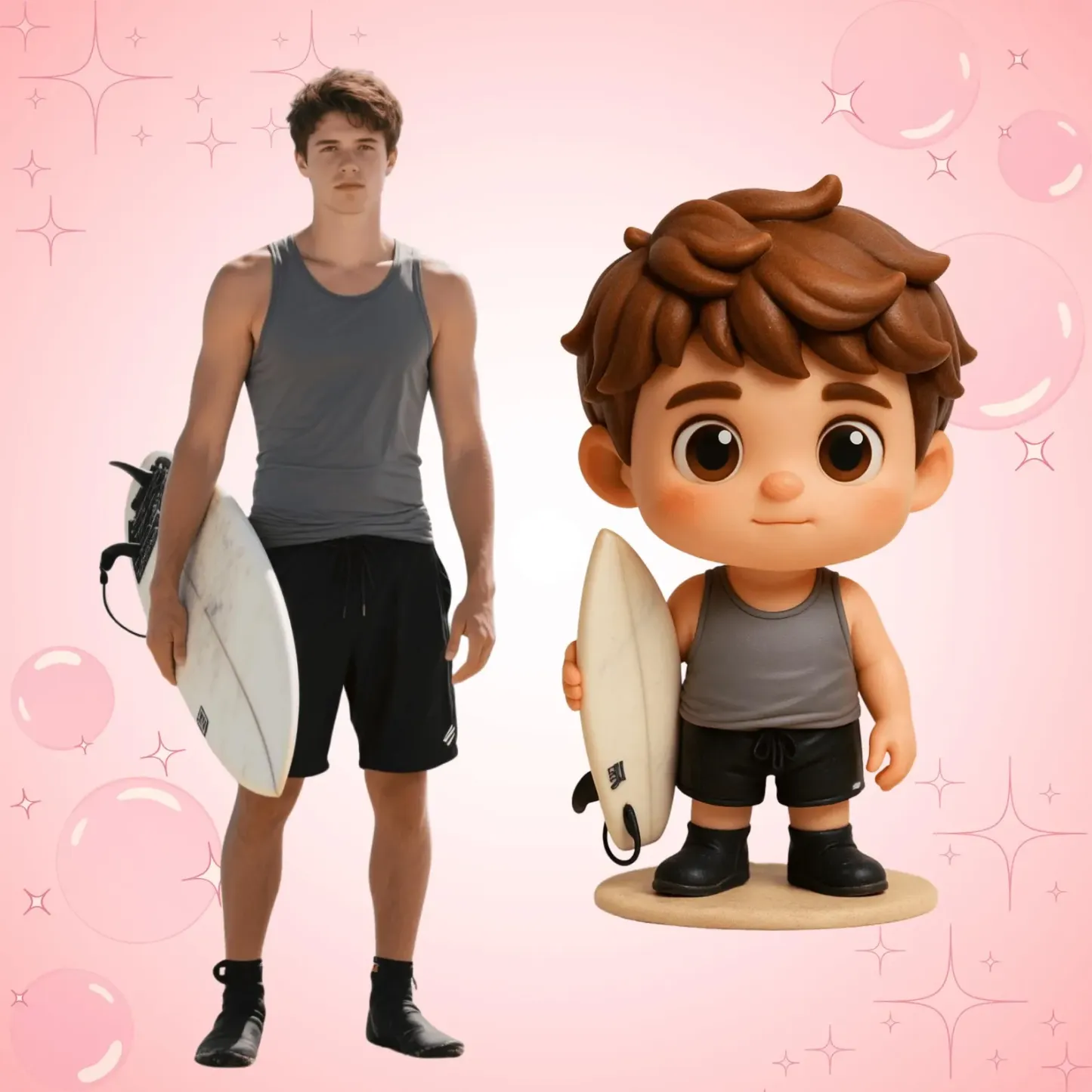 Custom 3D Sports Action Figure Made from Your Photo Perfect Gift for Sport Lovers