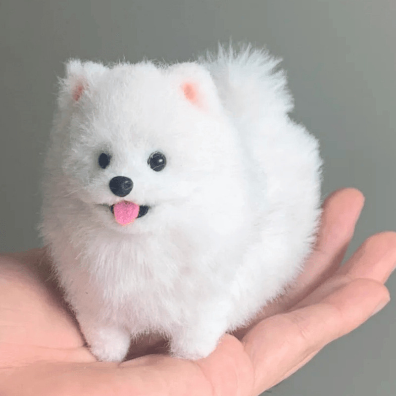 カスタムロングパイルぬいぐるみペットチャーム - 写真から手作りされたパーソナライズされたぬいぐるみペットアクセサリー - 