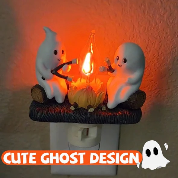 ハロウィンゴーストナイトライトかわいい不気味なランプ樹脂置物家の装飾ハロウィンギフト