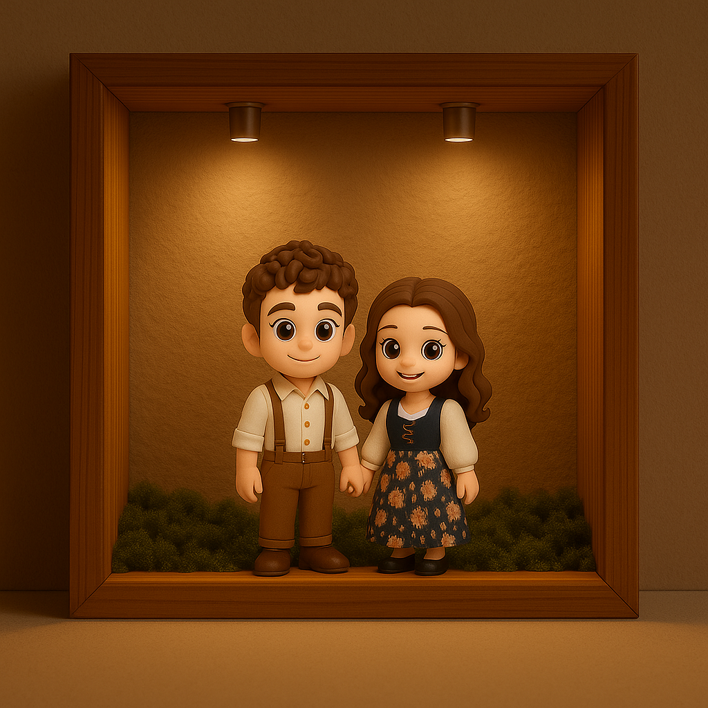 カスタム3dフィギュアジオラマフレームディスプレイケース(スポットライトと防塵設計付き)diyギフト - 