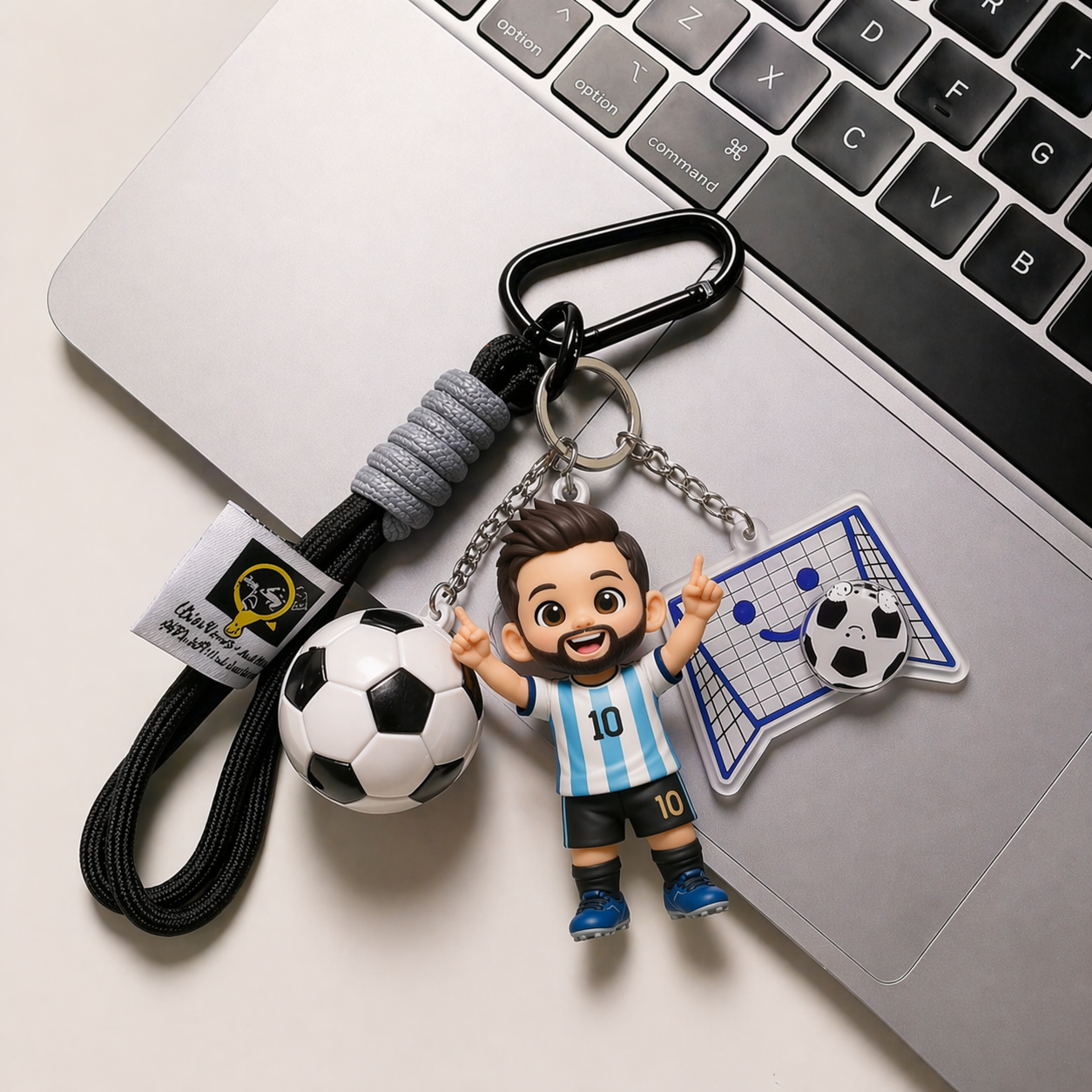カスタム 3D フィギュアキーホルダー写真パーソナライズされたフットボールフィーバーゲームデーファンカルチャーサッカー愛好家へのギフト