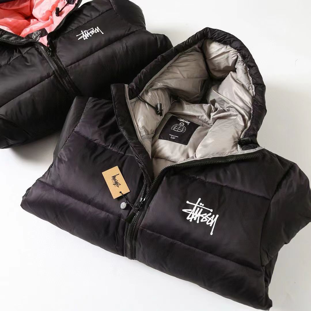 2024 Stussy 冬用暖かい防水ダックダウンジャケット-Nanamallモール