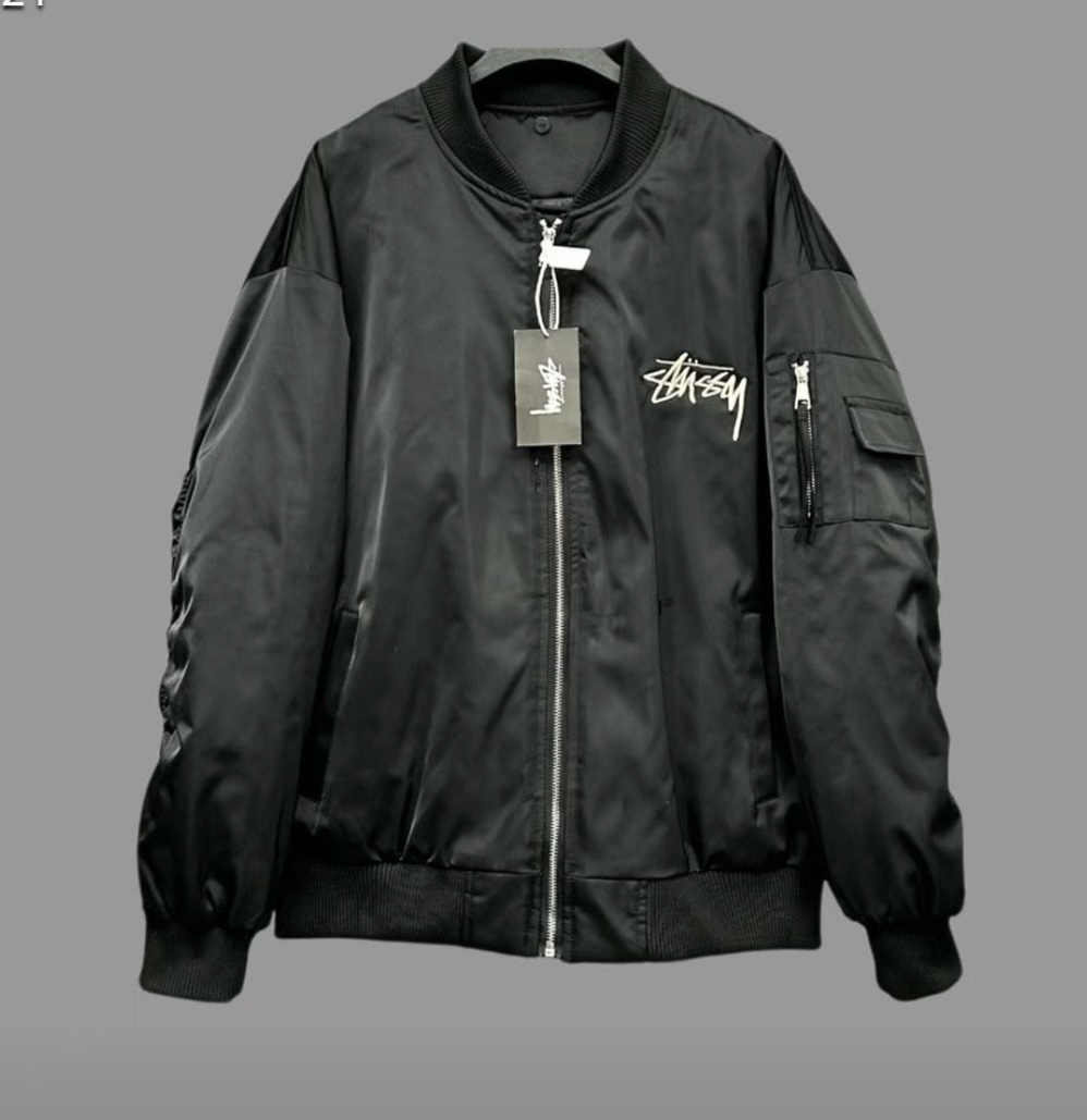 2024 STÜSSY  刺繍ロゴ 冬用フーディー＆光沢アウター-Nanamallモール