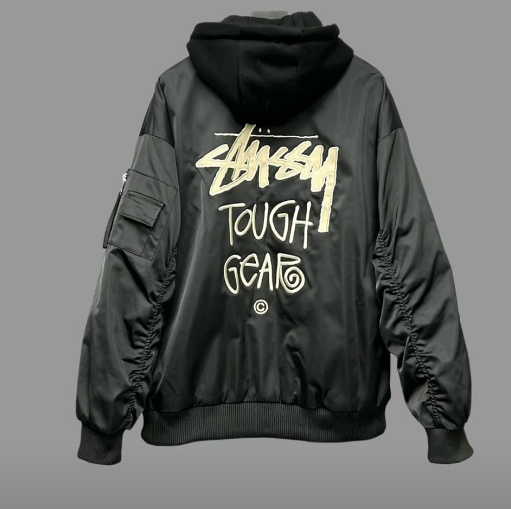 2024 STÜSSY  刺繍ロゴ 冬用フーディー＆光沢アウター-Nanamallモール