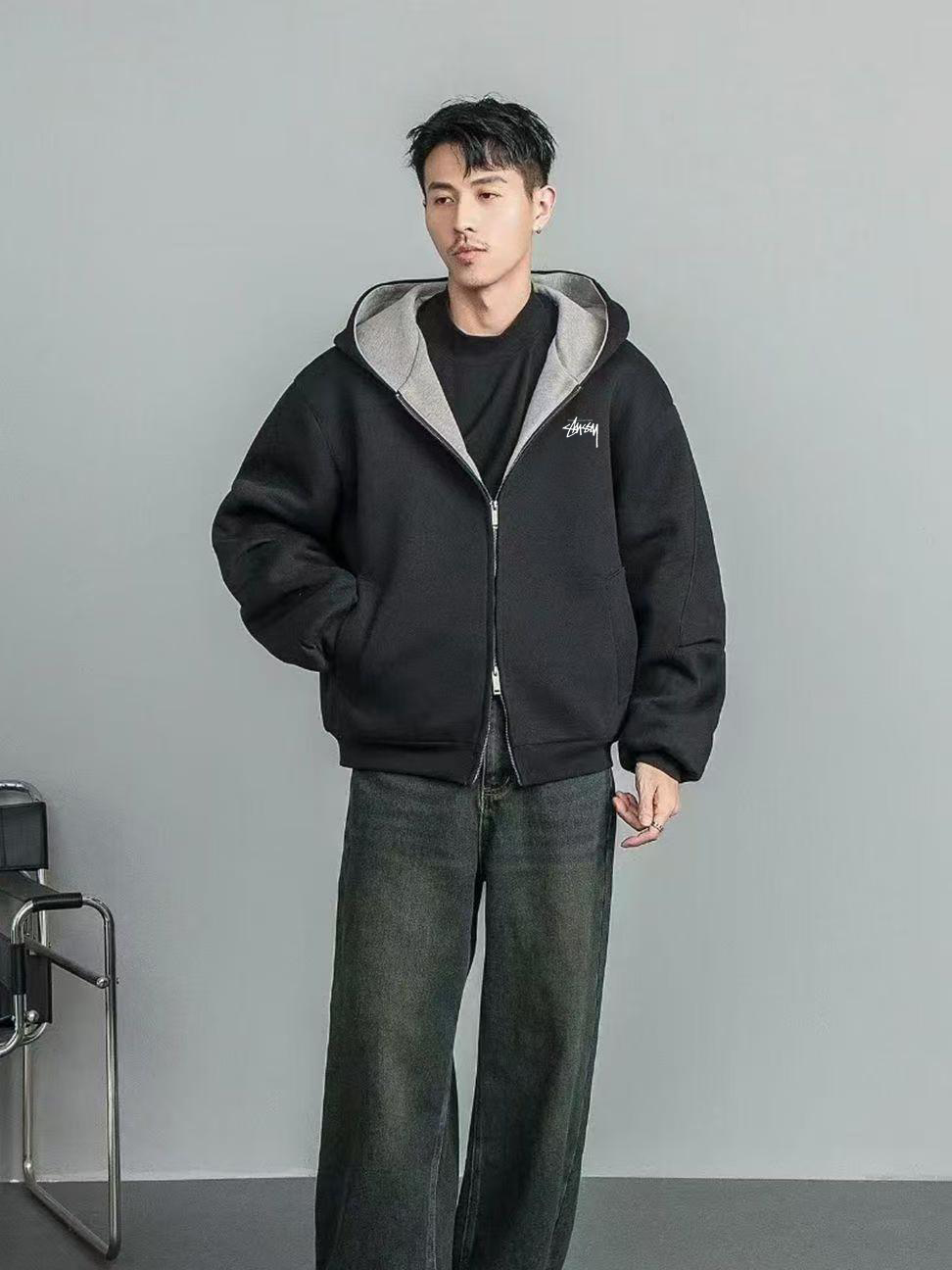 STUSSY Casual Trendy Fashion Zipper Hoodie（ユニセックス）-Nanamallモール