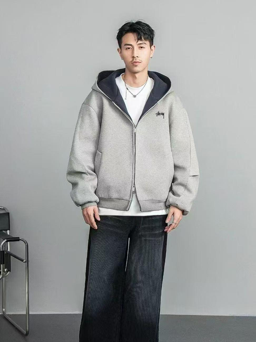 STUSSY Casual Trendy Fashion Zipper Hoodie（ユニセックス）-Nanamallモール